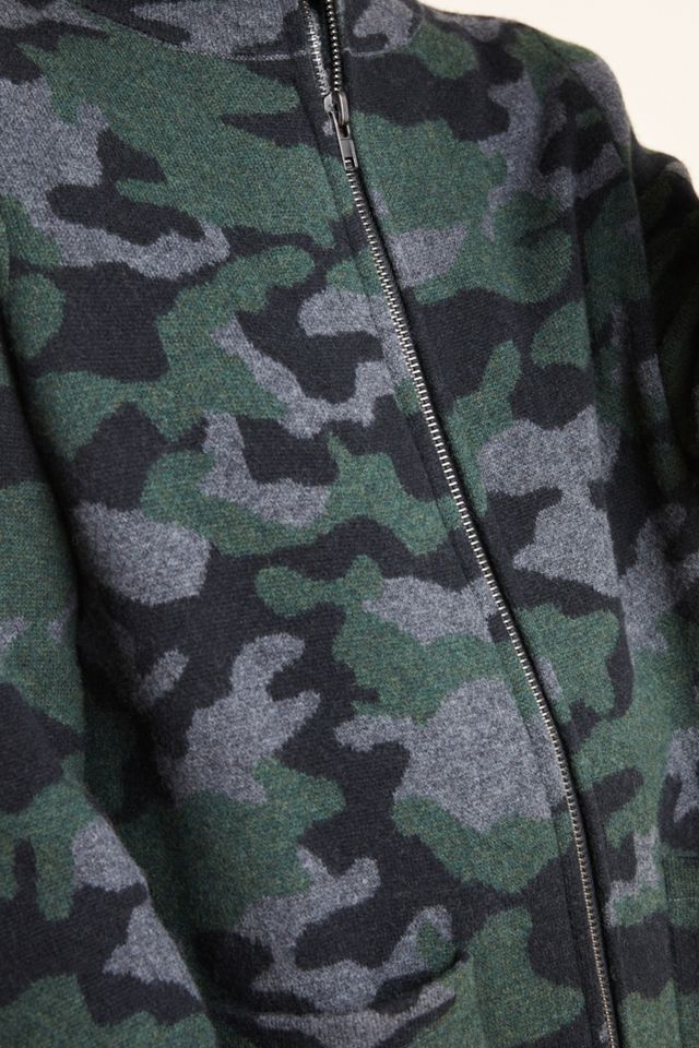 Camo Wool Sweater Coat #2