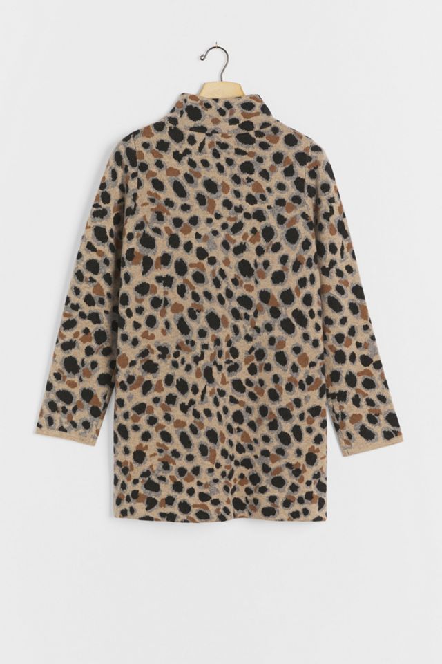 Miena Spotted Wool Sweater Coat #2