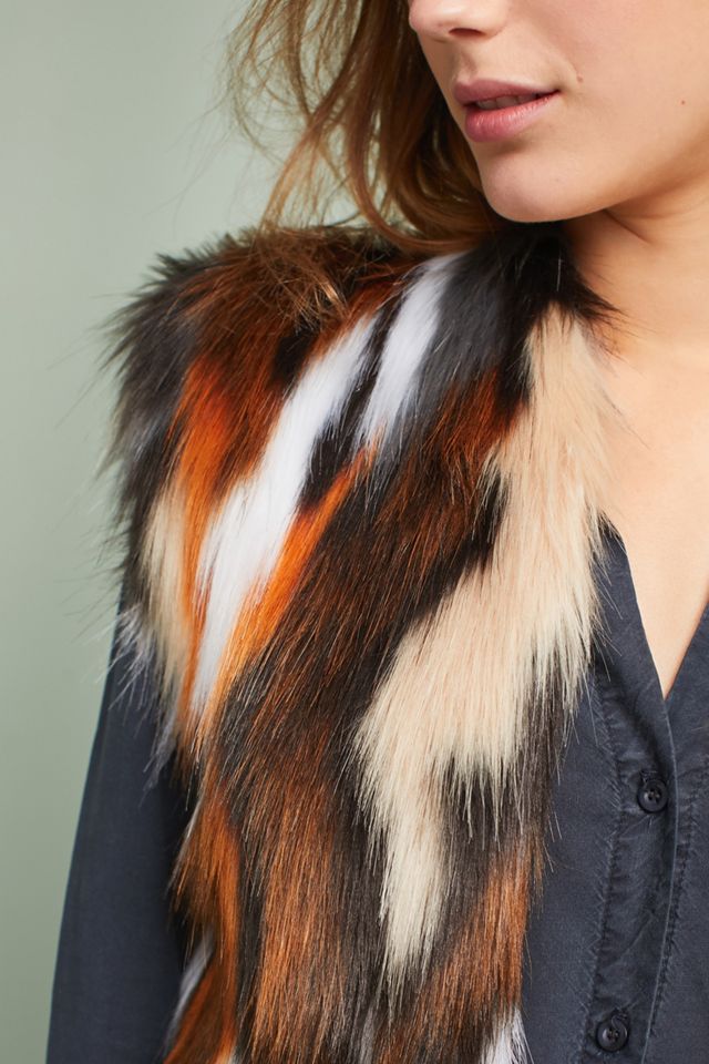 Vivid Faux Fur Vest #2