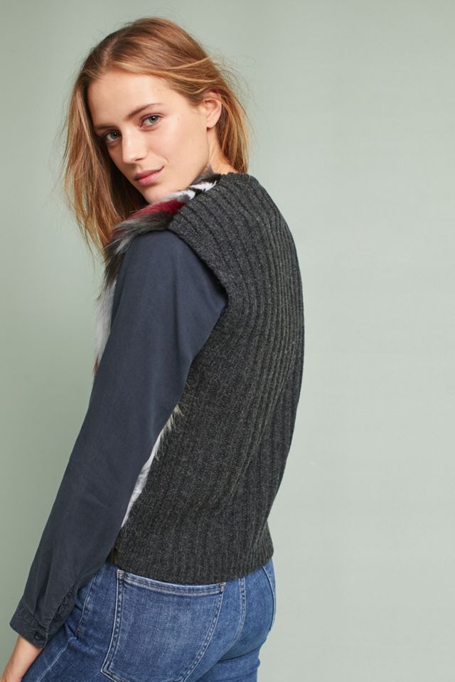 Vivid Faux Fur Vest #3