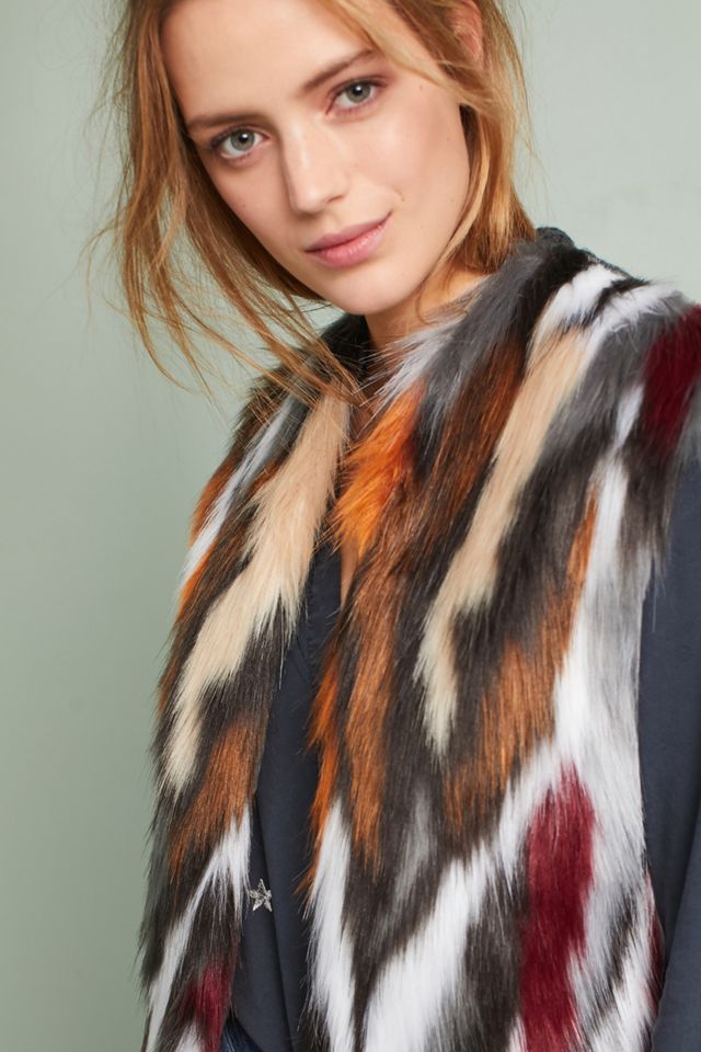 Vivid Faux Fur Vest #1