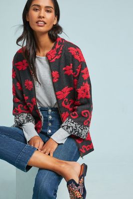 anthropologie floral jacket