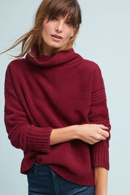 Chenille Mock Neck Pullover