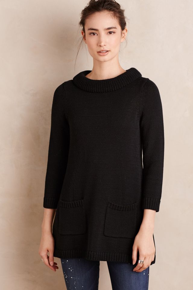 Rib Trimmed Sweater Tunic Anthropologie