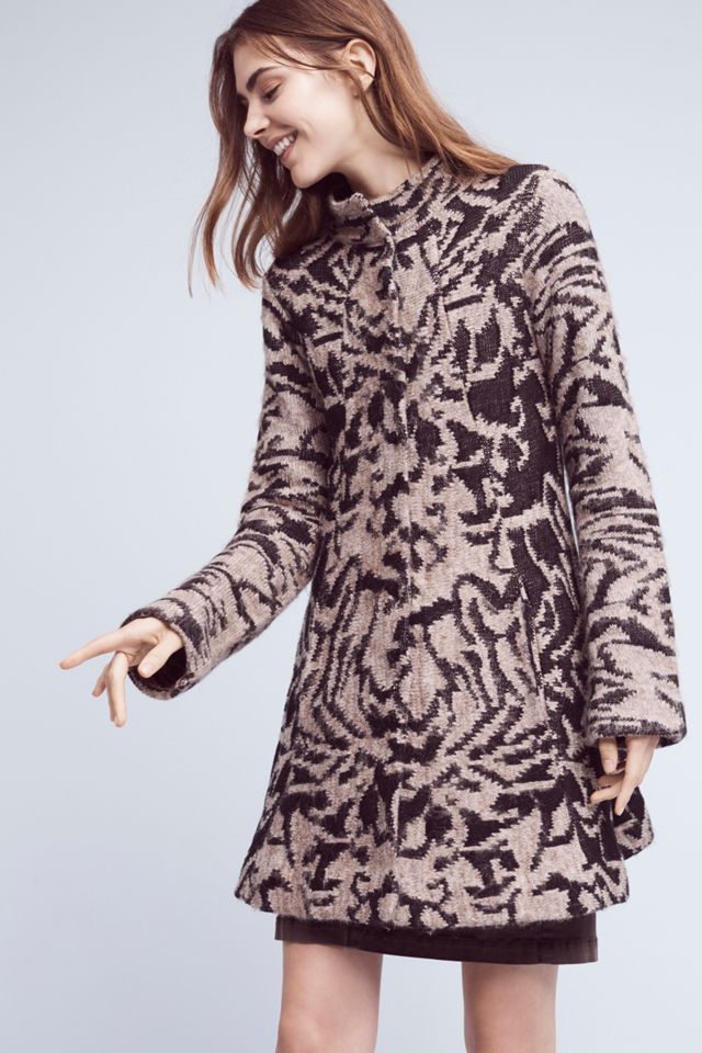 Animal Jacquard Driving Coat #1
