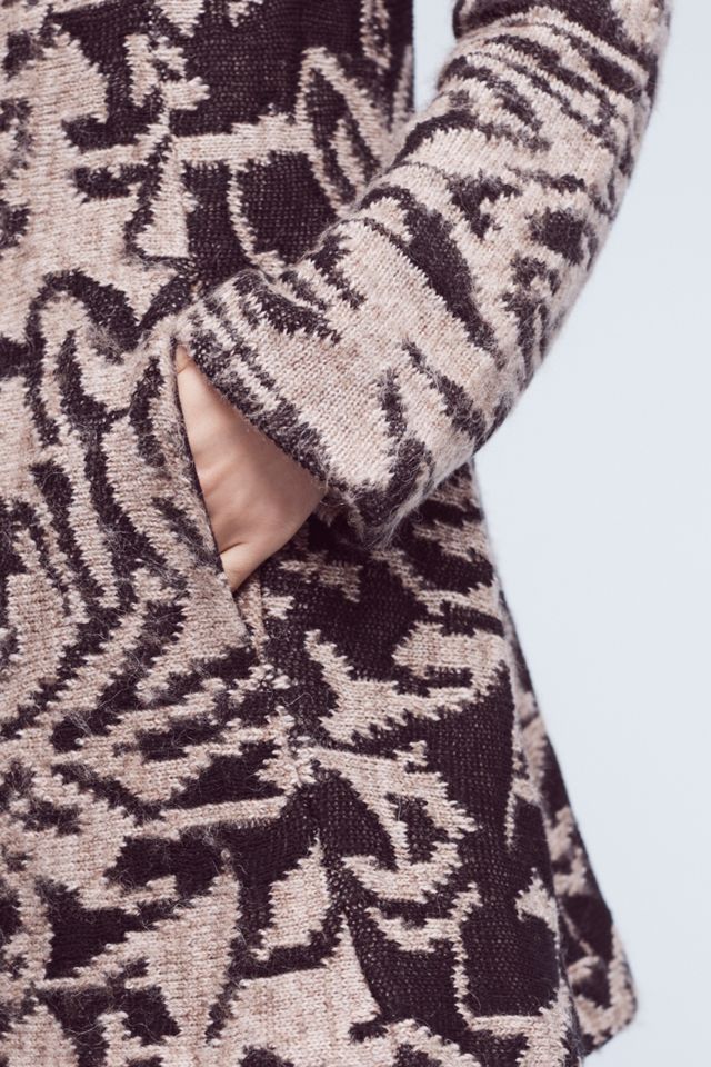 Animal Jacquard Driving Coat #2