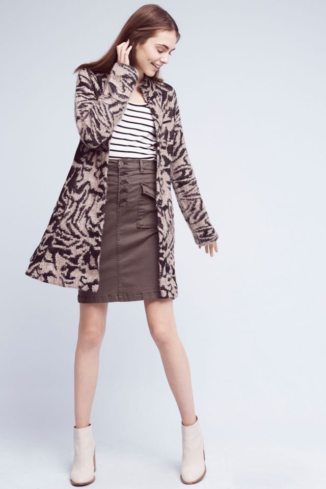 Animal Jacquard Driving Coat