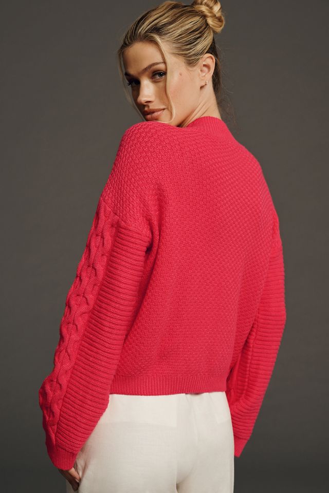 4SI3NNA Long-Sleeve Cropped Cable Sweater #2