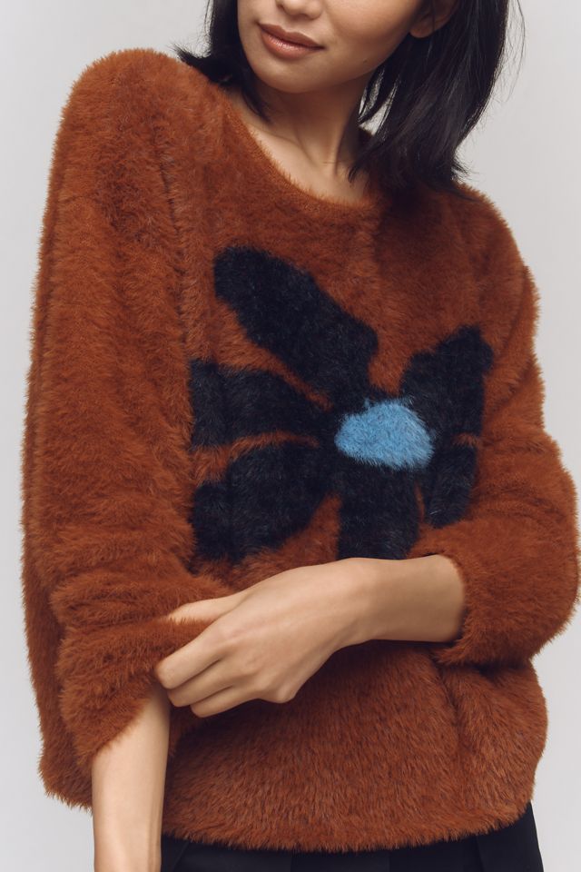 4SI3NNA Graphic Eyelash Sweater #2