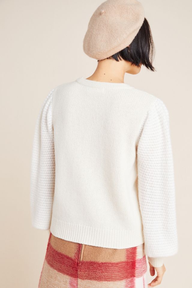 Elizabeth Pointelle Wool Sweater #1