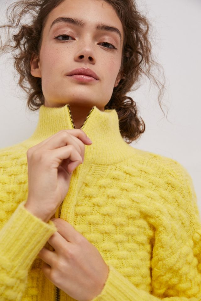 Maeve Buttercup Textured Knit Jacket #2