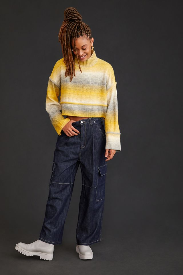 Pilcro Cropped Mock-Neck Sweater #5