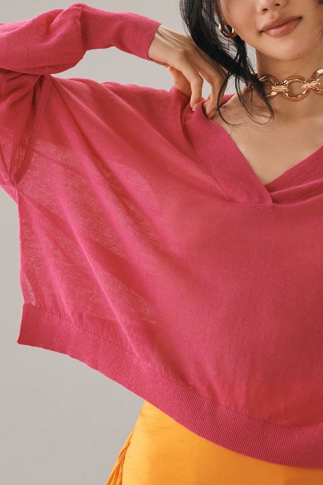 Maeve Sheer V-Neck Sweater #3