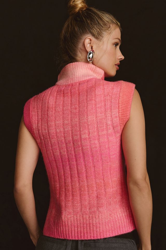 By Anthropologie Sleeveless Half-Zip Sweater #2