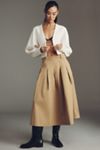By Anthropologie Rhea Bow-Front Crop Cardigan Sweater