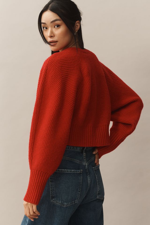 By Anthropologie Rhea Hardware Crop Cardigan Sweater #1