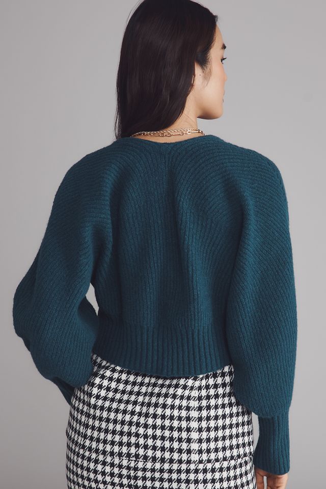 By Anthropologie Rhea Hardware Crop Cardigan Sweater #2