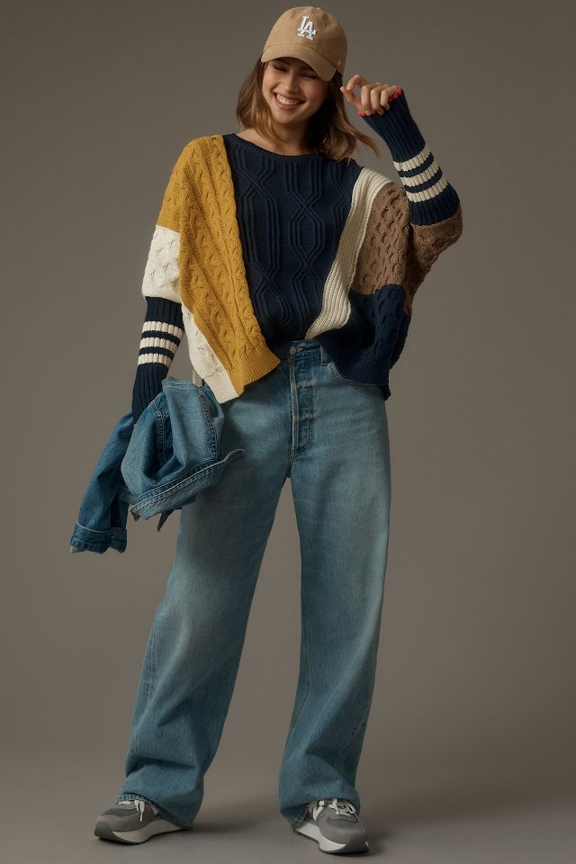 Festive striped outlet jumper anthropologie