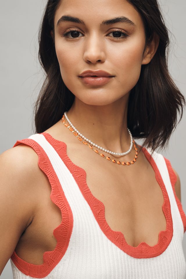 Maeve Crop Scallop Sweater Tank #4