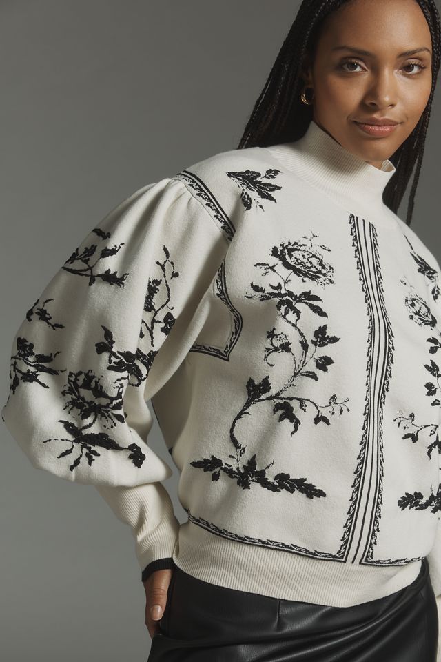 By Anthropologie Balloon-Sleeve Turtleneck Sweater #6