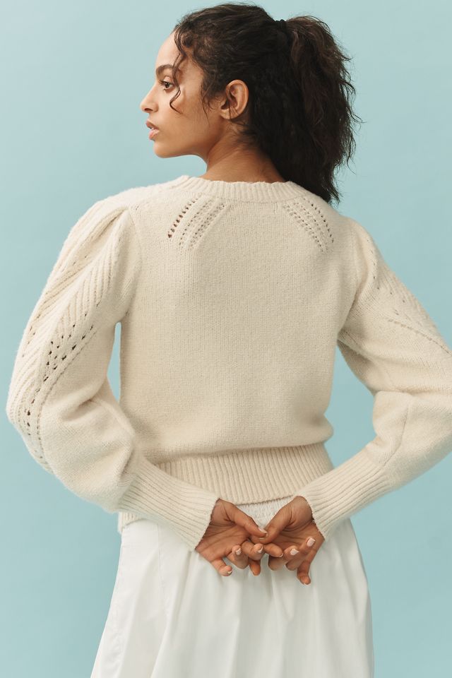 By Anthropologie Scalloped Collar Sweater #1