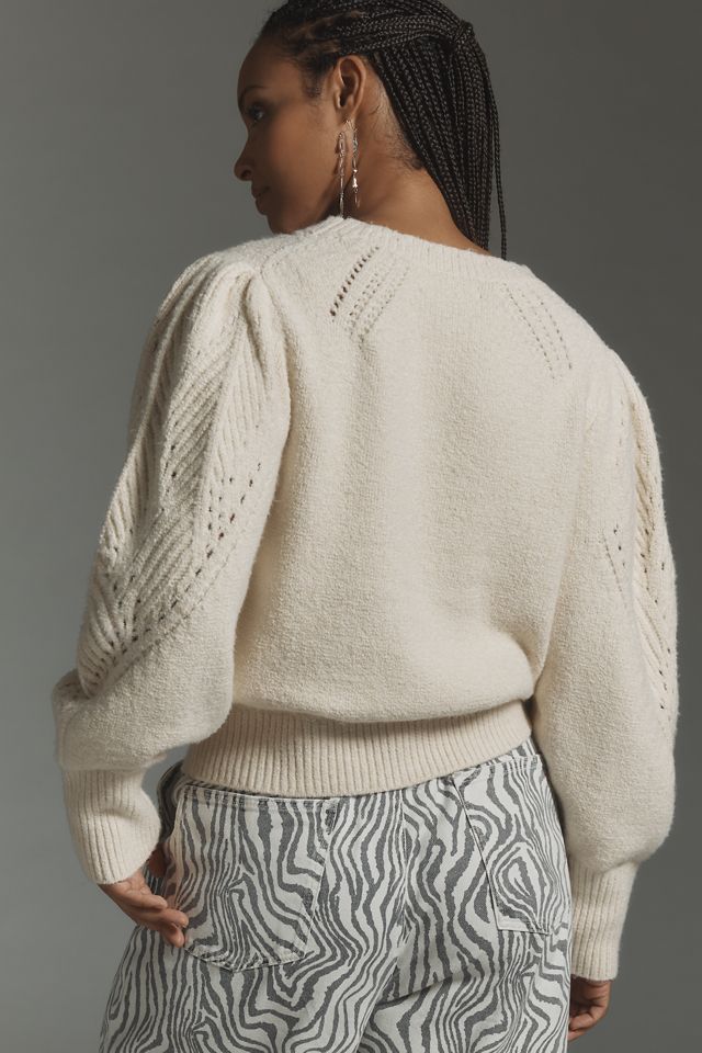 By Anthropologie Scalloped Collar Sweater #5