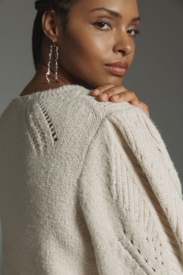 By Anthropologie Scalloped Collar Sweater #6