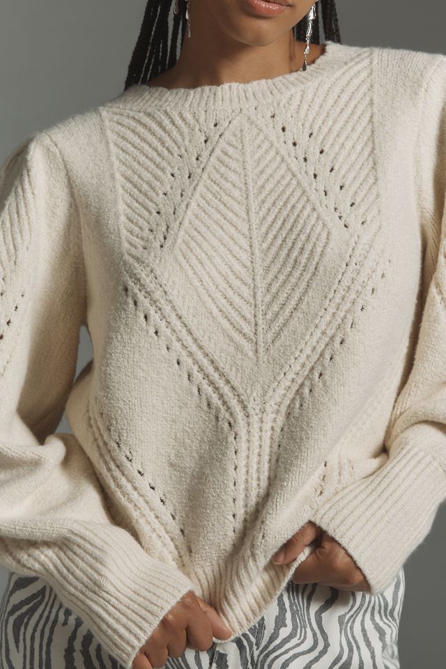 By Anthropologie Scalloped Collar Sweater #8