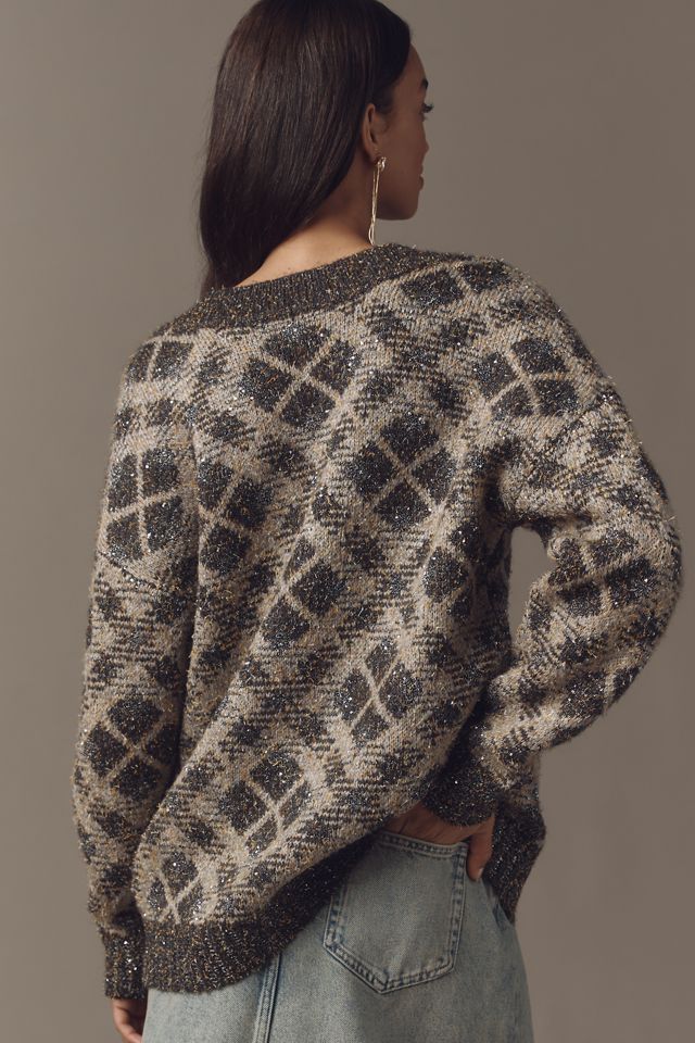 Maeve Sparkle V-Neck Cardigan Sweater #2
