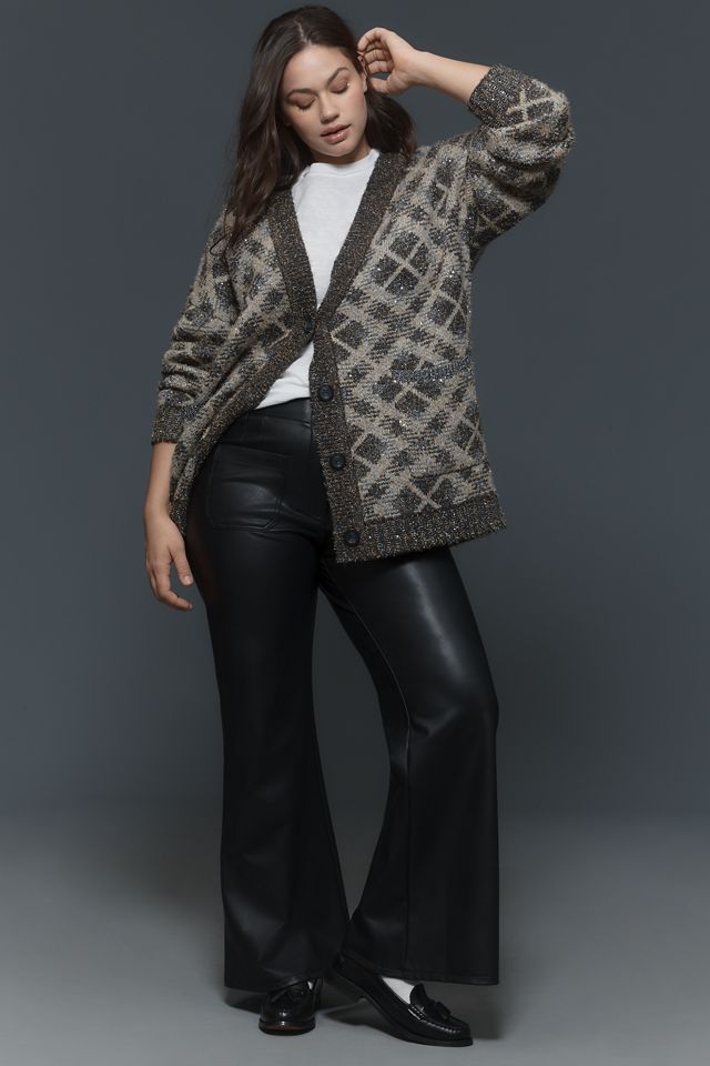 Maeve Sparkle V-Neck Cardigan Sweater #8
