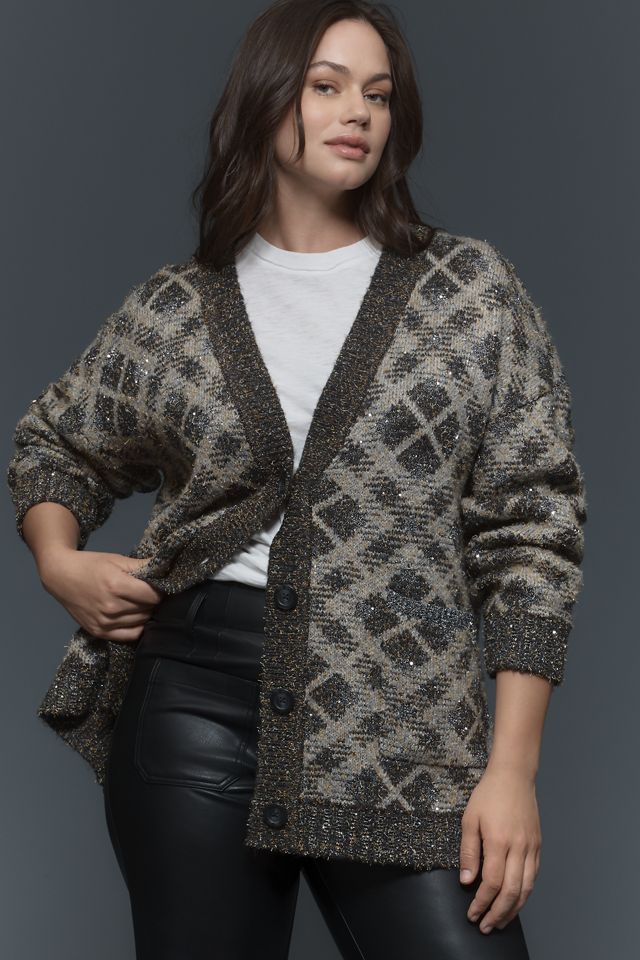 Maeve Sparkle V-Neck Cardigan Sweater #5