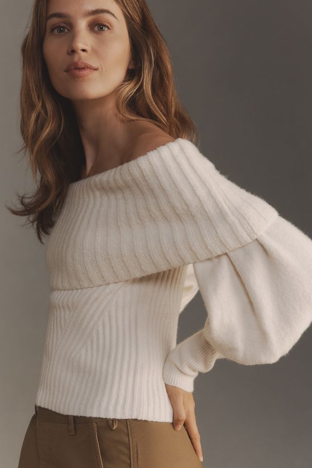 Le Jumper Tessa à Épaules Dénudées et Manches Bouffantes #3
