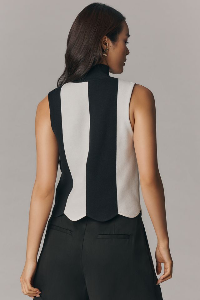Maeve Scalloped Turtleneck Sweater Tank Top #1