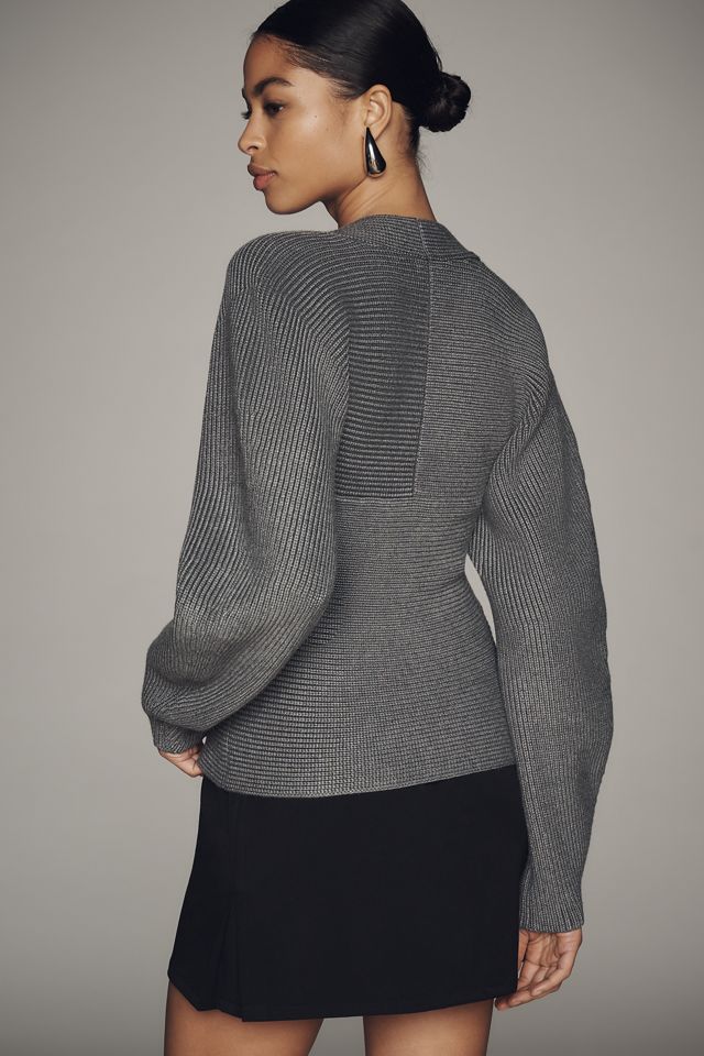 Maeve Square-Neck Wide-Sleeve Sweater #1