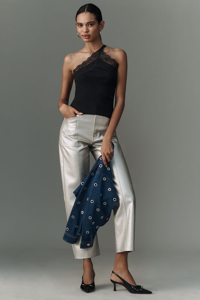 By Anthropologie Asymmetric Lace Sweater Tank #3