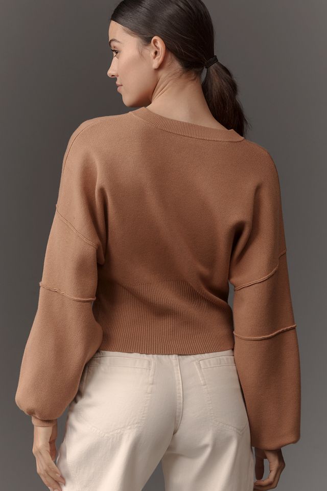 By Anthropologie Half-Zip Wide-Sleeve Sweater #1