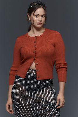 MAEVE SCALLOPED CARDIGAN SWEATER 