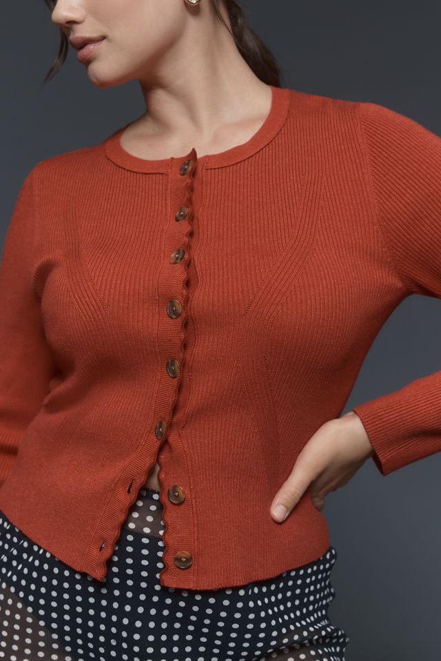 Maeve Scalloped Cardigan Sweater #7