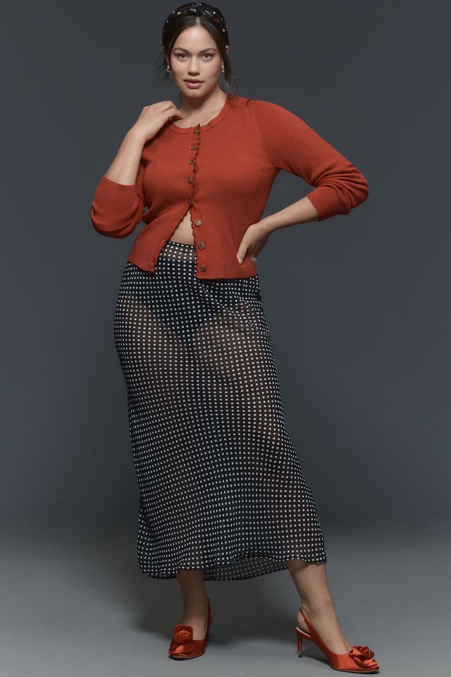 Maeve Scalloped Cardigan Sweater #9