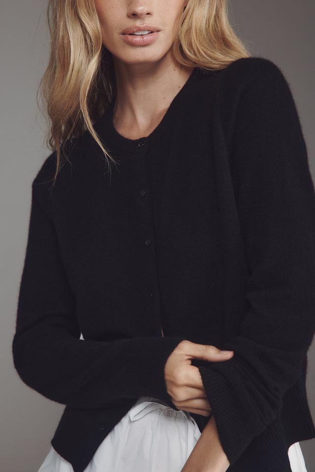 By Anthropologie Cashmere Crew-Neck Cardigan Sweater