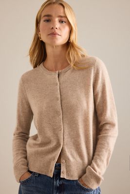 The Juliet Cashmere Crew-Neck Cardigan