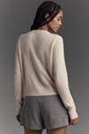 By Anthropologie Cashmere Crew-Neck Cardigan Sweater