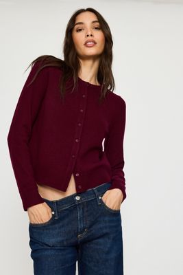 Der Juliet Kaschmir-Cardigan mit Rundhalsausschnitt