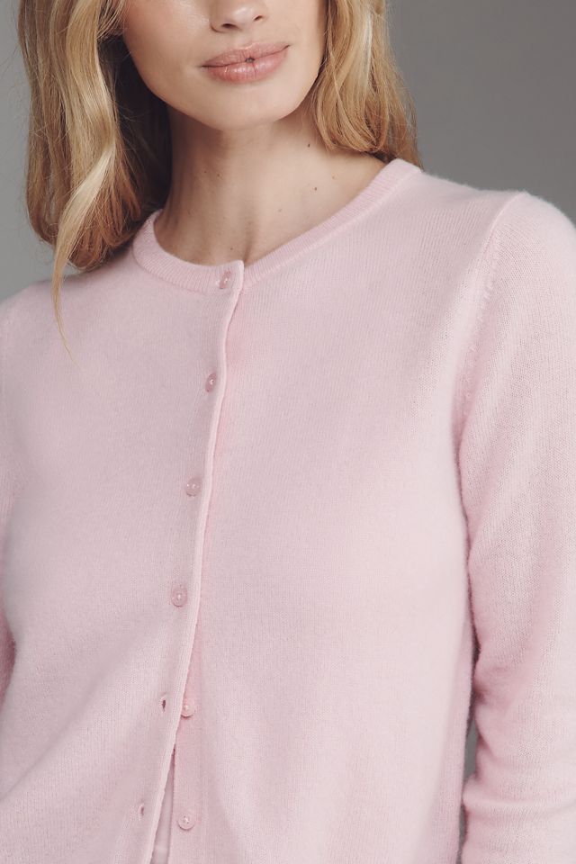 The Ainsley Ruffle-Collar Cardigan Sweater by Self Contrast: Short-Sleeve Edition