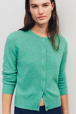 The Juliet 100% Cashmere Crew-Neck Cardigan