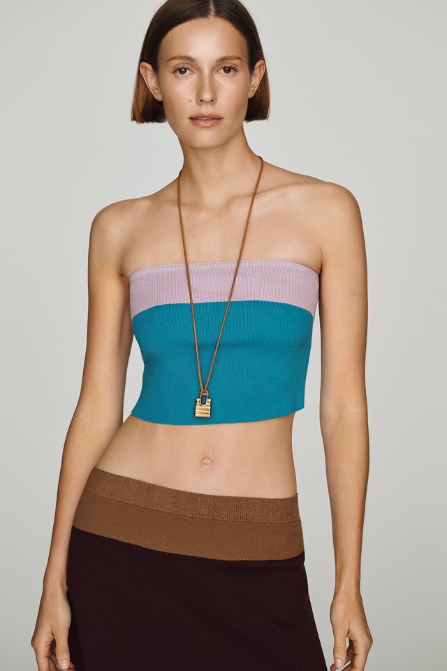 Maeve Knit Crop Tube Top #1