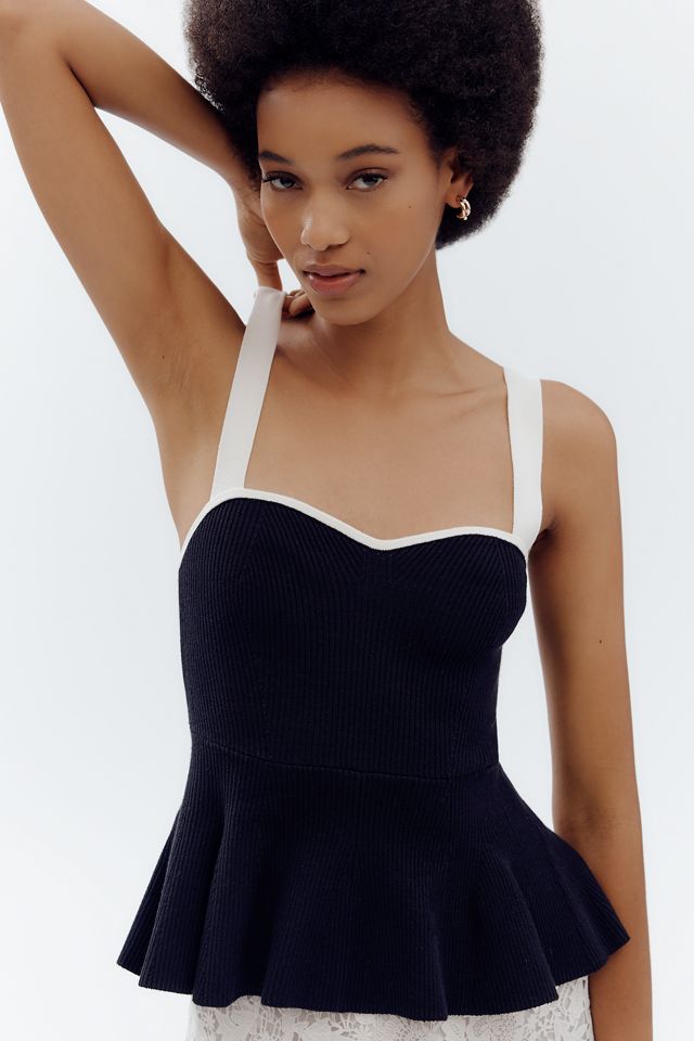 Maeve Sweetheart Peplum Tank Top #3