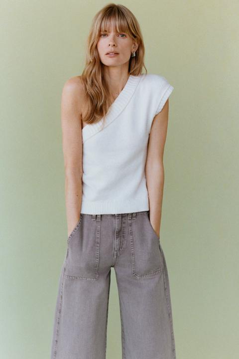 Maeve One-Shoulder Sweater Tank Top