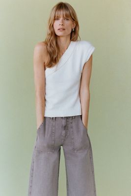 Maeve One-Shoulder Sweater Tank Top