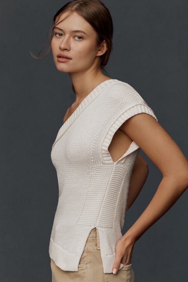 Maeve One-Shoulder Sweater Tank Top | Anthropologie